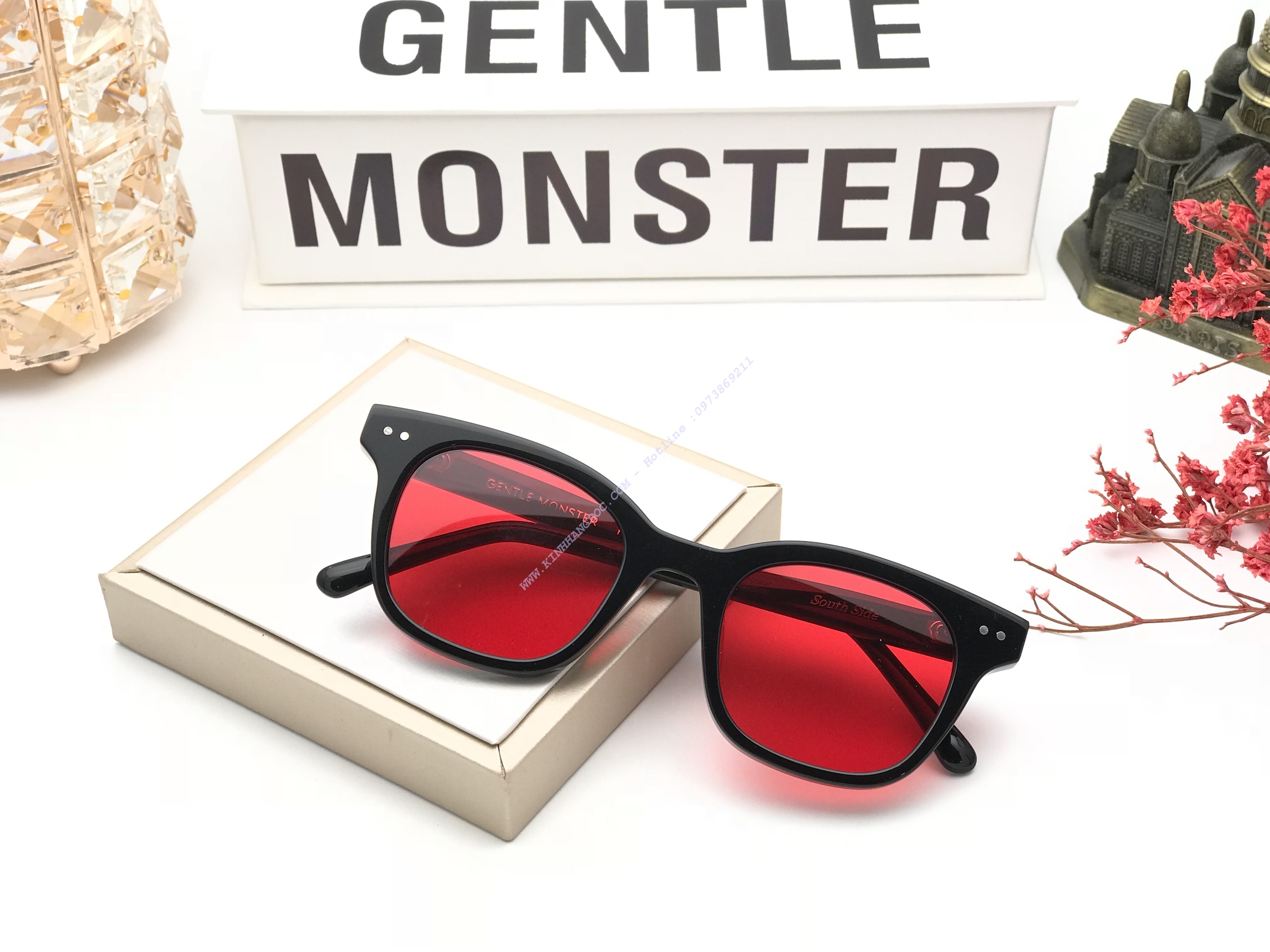 GỌNG KÍNH THỜI TRANG CAO CẤP GENTLE MONSTER SOUTH SIDE RED COLOR 2019